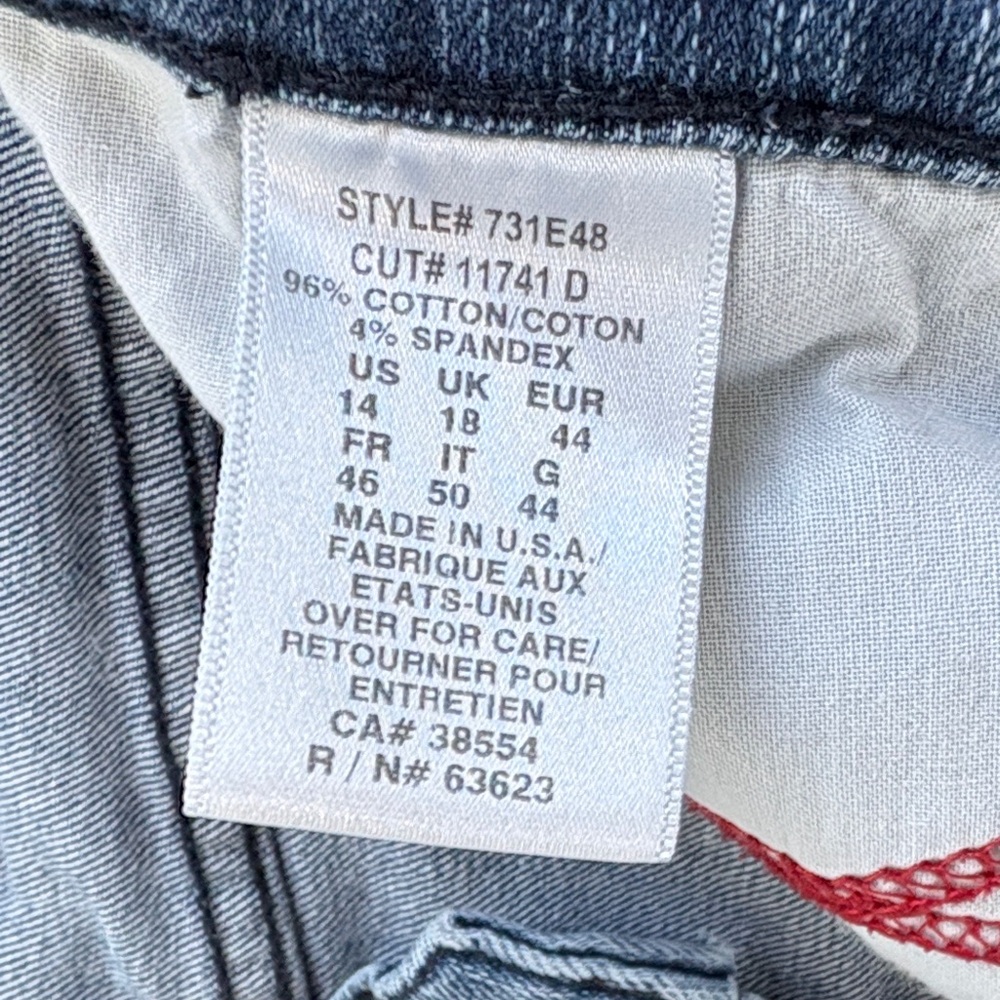 NYDJ Bootcut Jeans Size 14 Lift Tuck Stretch Denim Blue Elevated Basic - Picture 3 of 7